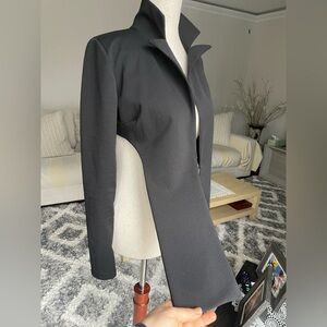 Black Tucked Tailored Blazer Queen Mania, Size S. Free Top If You Can Stitch It